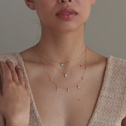 Celeste Opal Drop Necklace