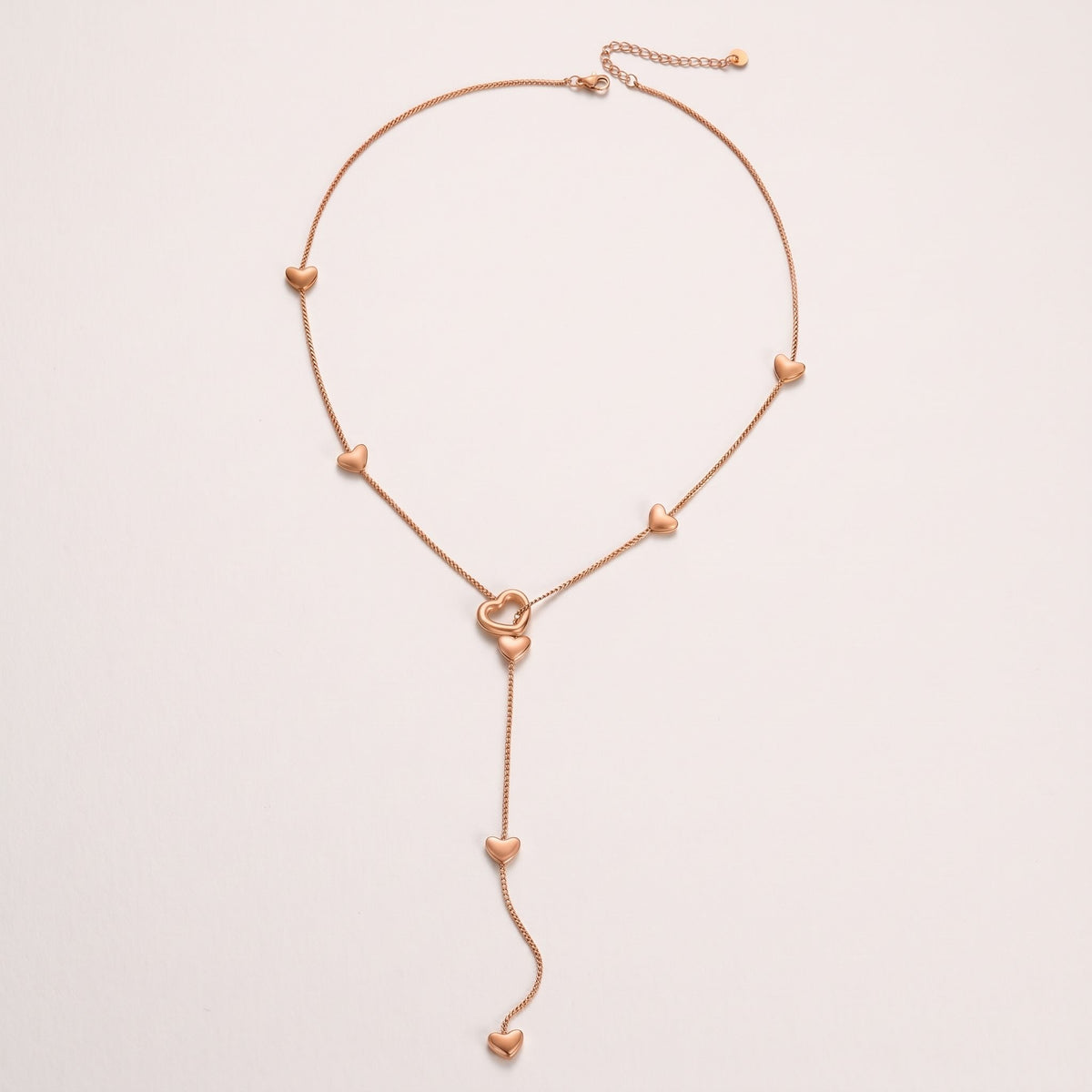 Rosalinde Puffed Heart Gold Necklace