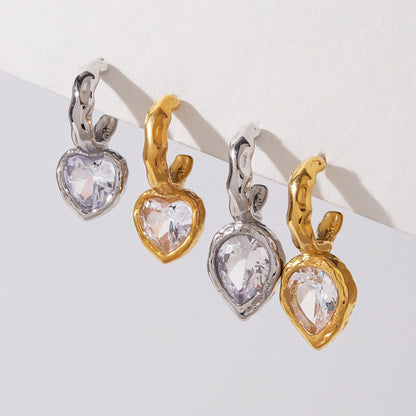 Victoire Hammered Teardrop Gold Earrings